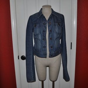 super long sleeve denim jacket